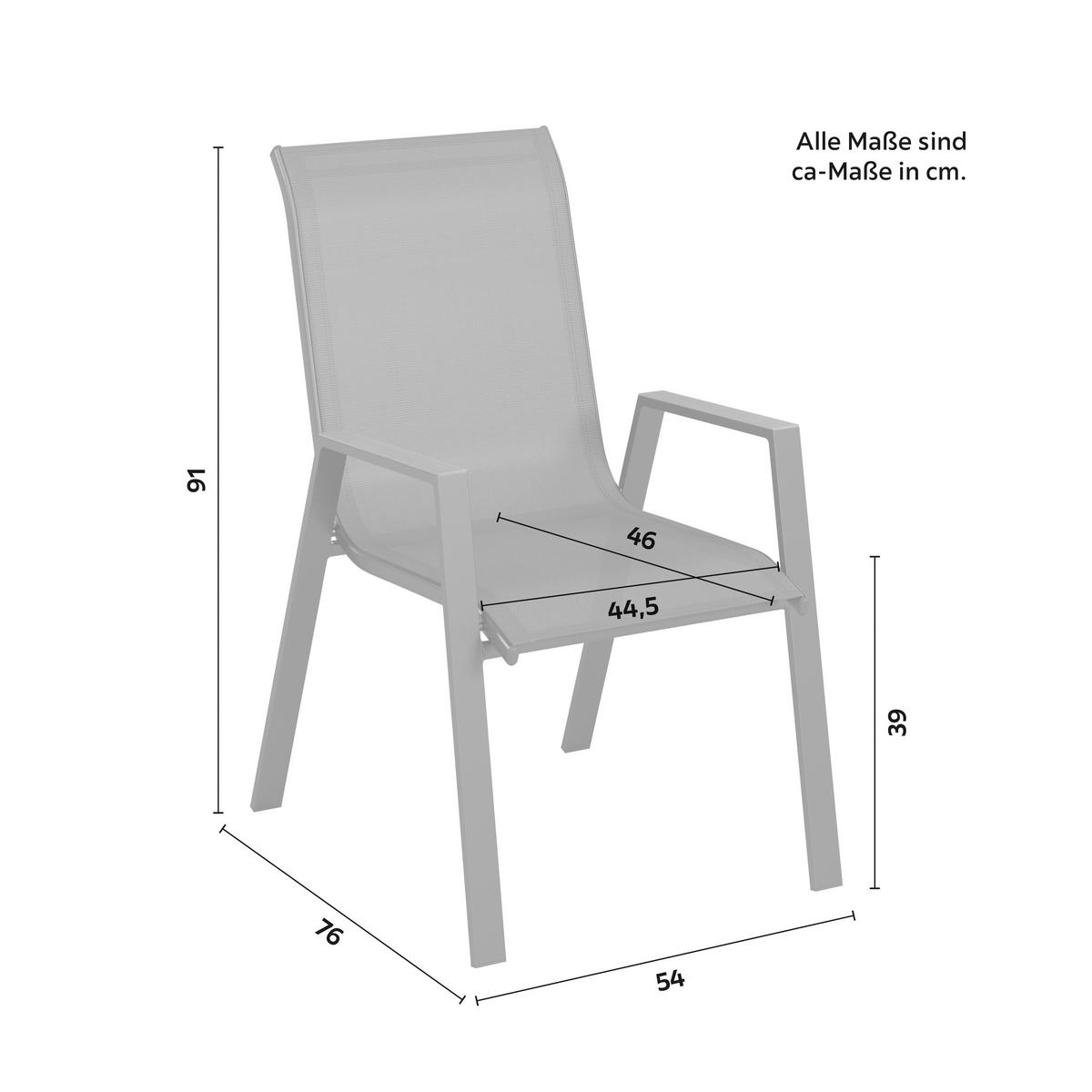 Stolica Deni 1 - prirodna boja/antracit, Osnovno, metal/tekstil (54/90/76cm) - Mömax