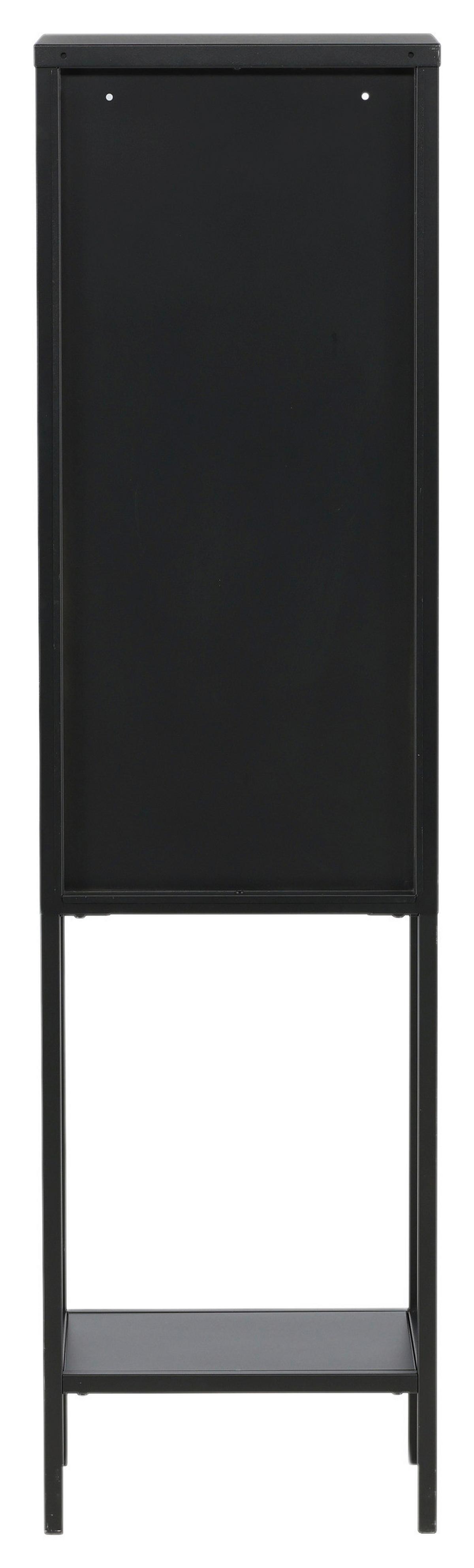 VITRINE MISHA - Schwarz, Design, Metall (40.5/150/35cm) - Livetastic