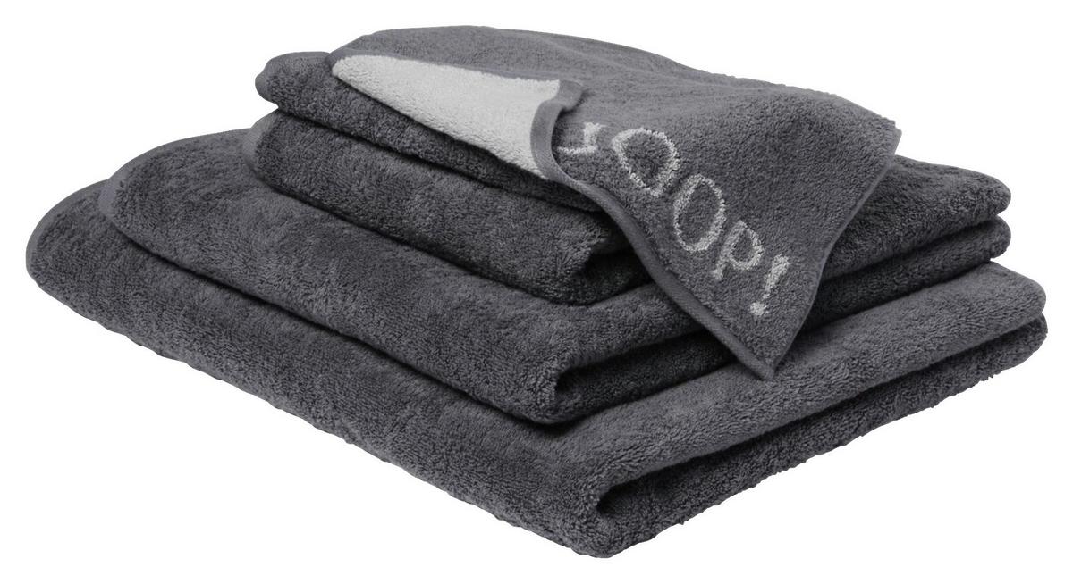 RĘCZNIK PRYSZNICOWY JOOP! CLASSIC DOUBLEFACE - antracytowy, Basics, tkanina (80/150cm) - Joop!