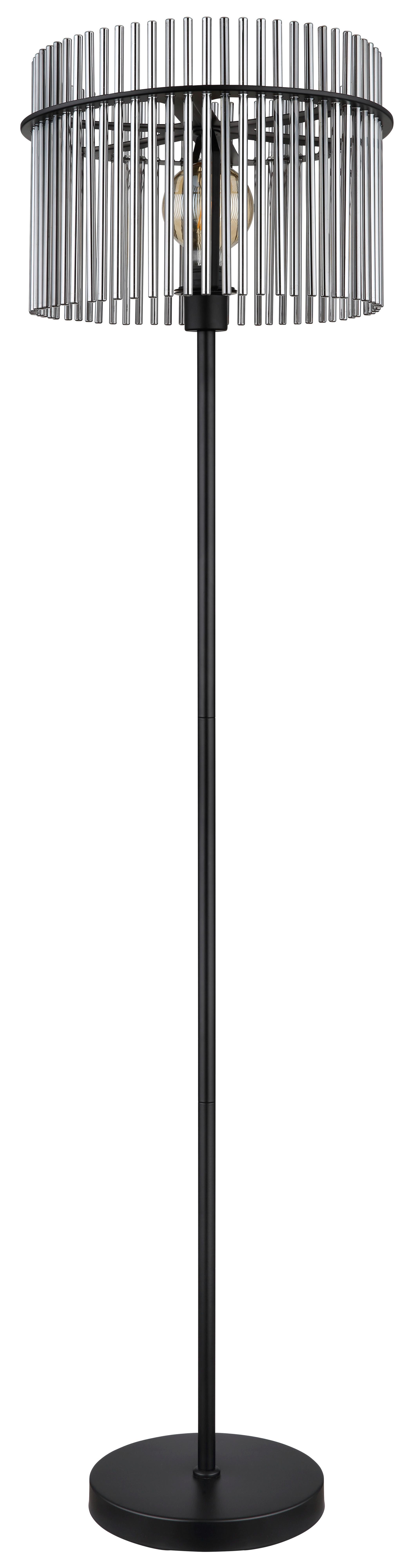 Stehleuchte 15698s - Schwarz, Konventionell, Glas/Metall (38/38/152cm) - Globo