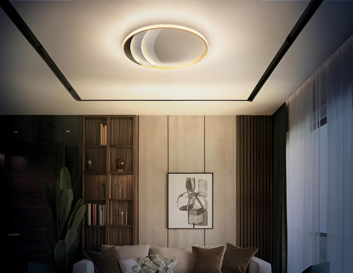 Led Stropna Svjetiljka Constance - prozirno/boje kroma, Design, metal/plastika (52/6cm) - Globo