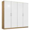 Ormar S Klasičnim Vratima Berlin - hrast Artisan/bijela visoki sjaj, Moderno, drvni materijal/plastika (181/197/54cm) - Modern Living