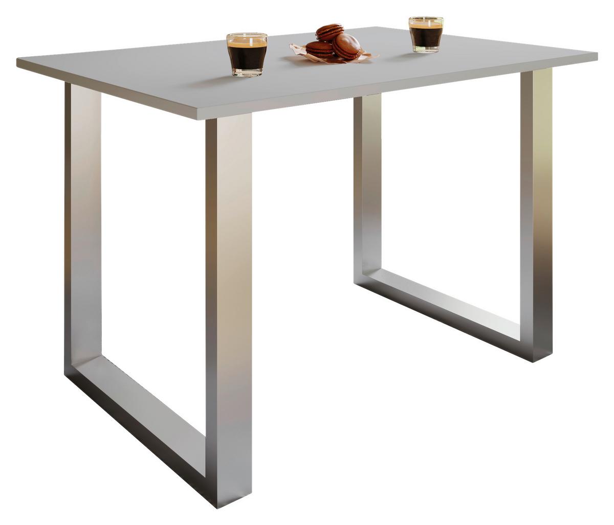 Jedilna Miza Xona, Antracit, Srebrna, 80x50cm - srebrne barve/antracit, Design, kovina/leseni material (80/50/76cm) - MID.YOU