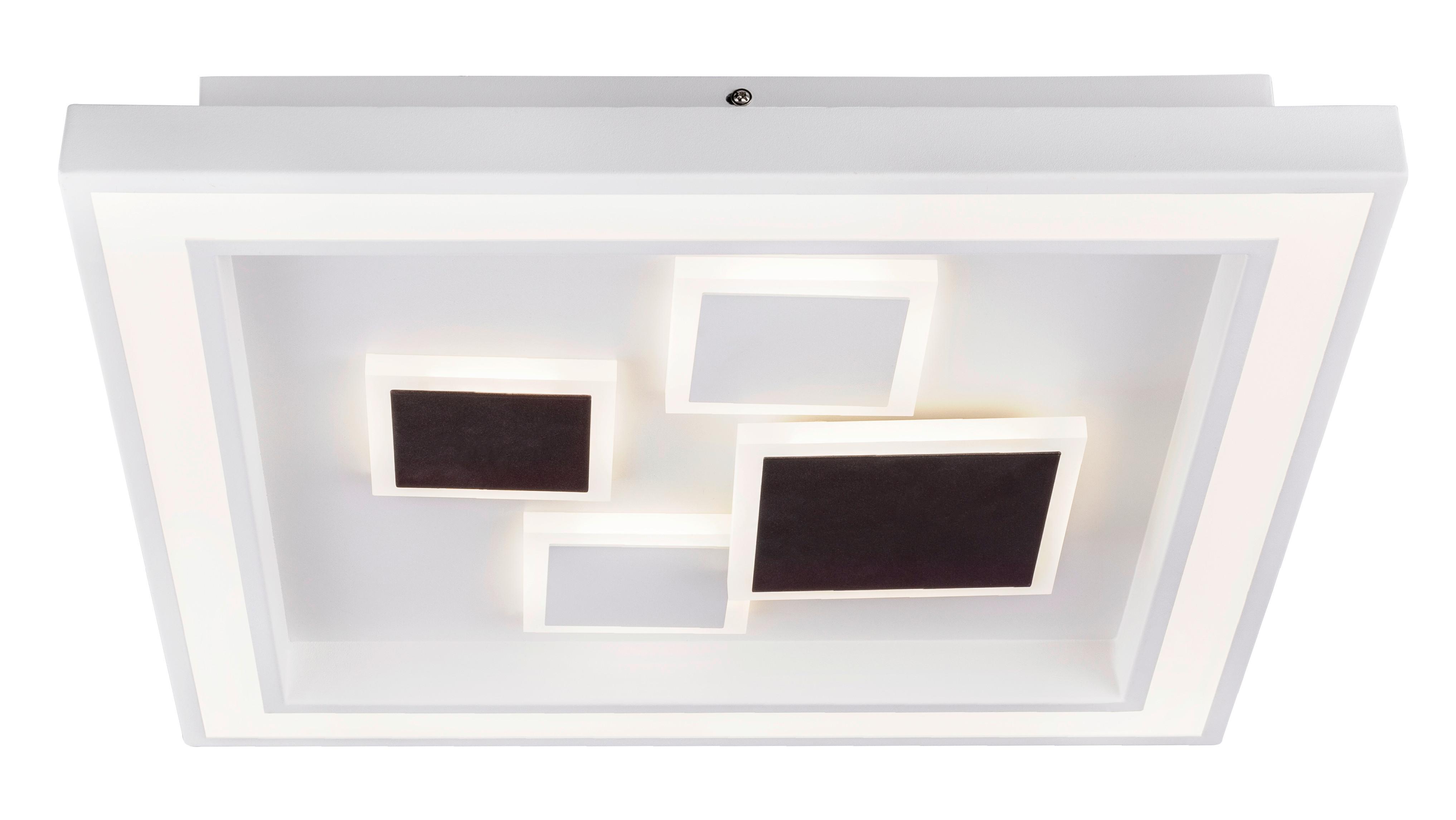 Led Mennyezeti Lámpa 48405-50q - opál/fehér, Design, műanyag/fém (48/48/7cm) - Globo