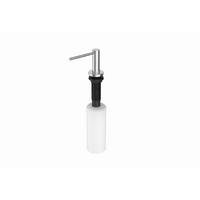 Seifenspender Aria Weiß/Edelstahlfarben - Edelstahlfarben/Weiß, Basics, Kunststoff/Metall (6,4cm) - Schütte