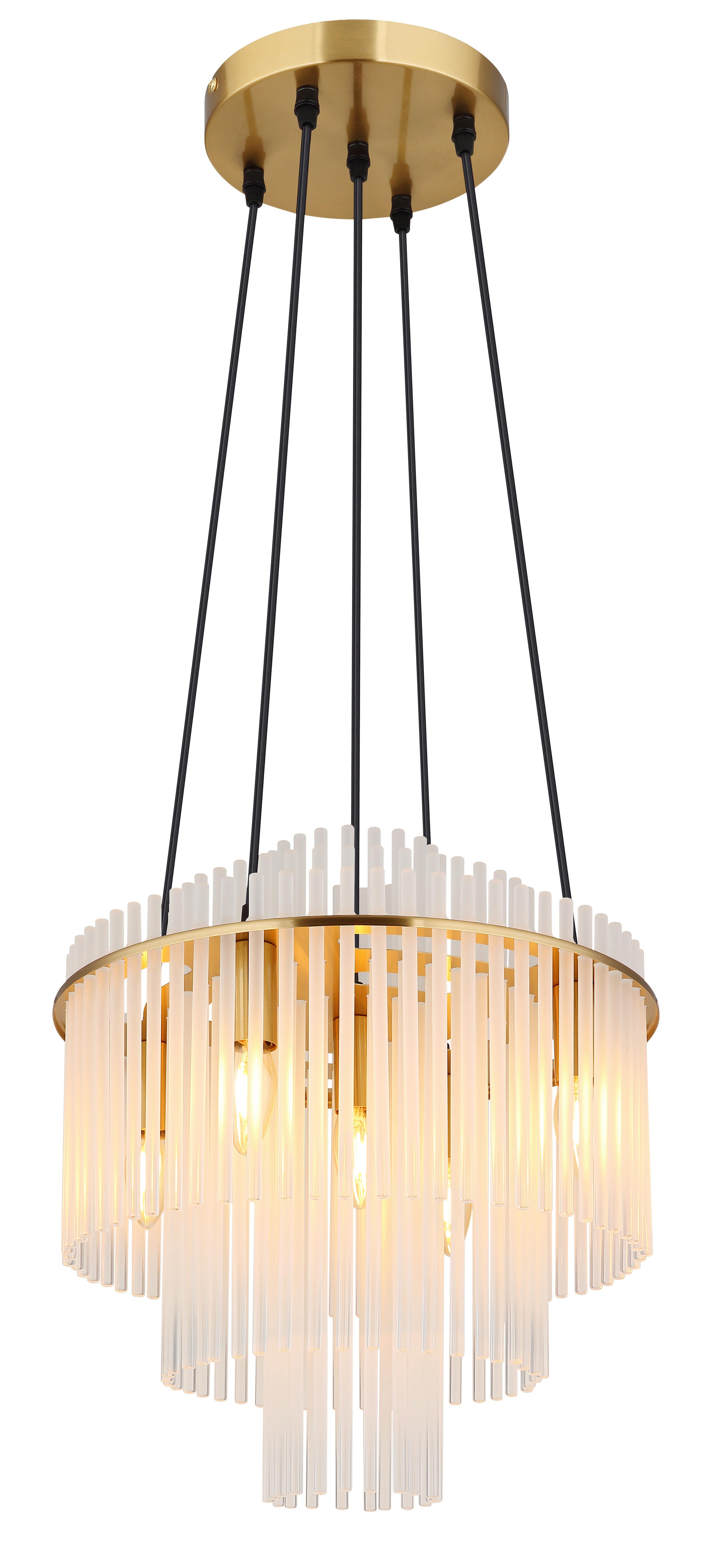 Függőlámpa 15698h2m Gorley - fekete/arany, Basics, fém (40/120cm) - Globo