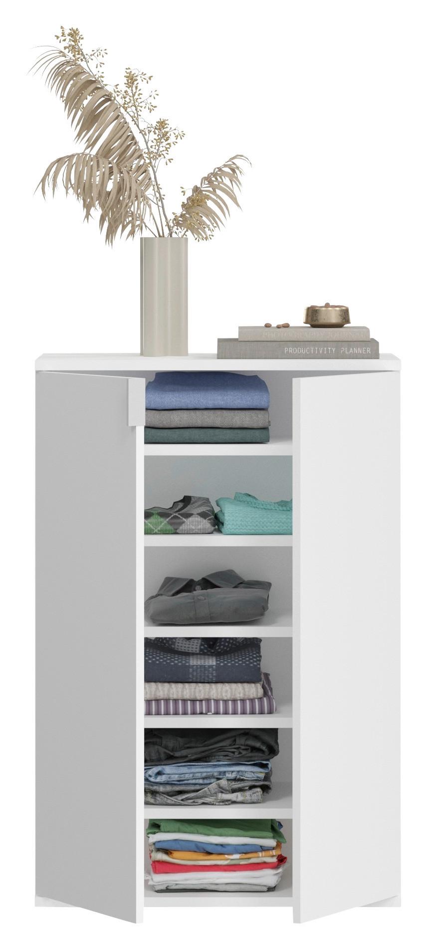Komoda Projekt X - bijela visoki sjaj, Moderno, drvni materijal (122/97/34cm) - Modern Living