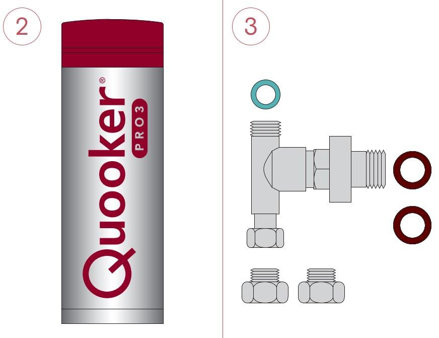 Heißwasserspender Pro3 - Edelstahlfarben, Metall (15/47/15cm) - Quooker