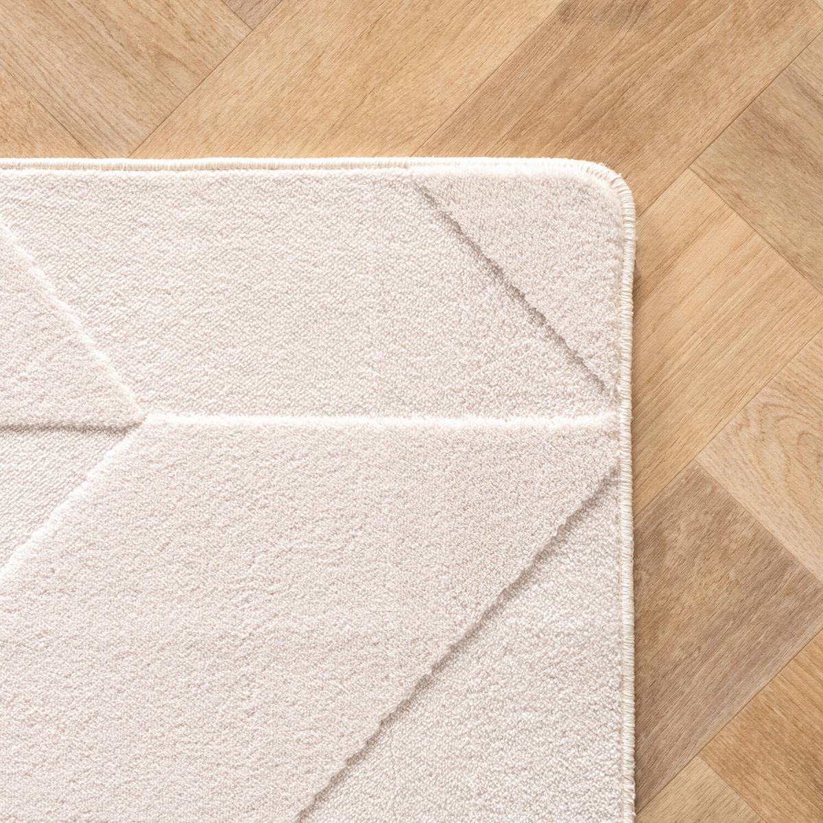 Ravno Rkana Preproga Pompei, Krem Barva, 160x230cm - krem barve, Konvencionalno, tekstil (160/230cm) - Novel