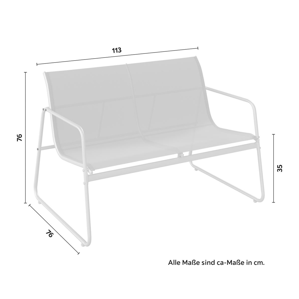 Set grădină Alin - crem, Modern, sticlă/metal (113/73/74cm) - Mömax