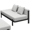 LOUNGEGARNITUR CHERRY - Hellgrau/Schwarz, MODERN, Kunststoff/Textil (265/73,5/265cm) - Bessagi Garden