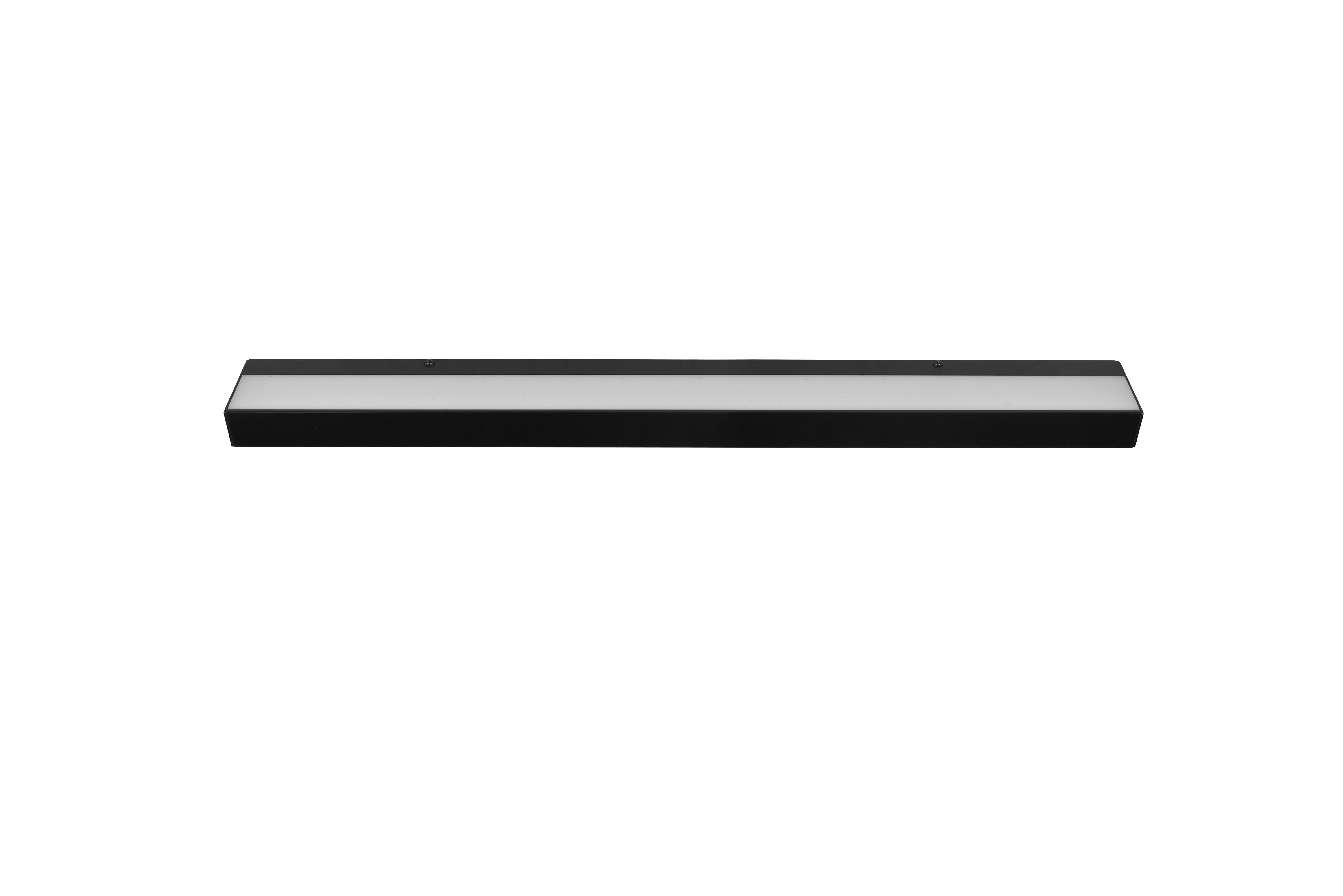 LED-Wandleuchte Rocco in Schwarz/Chrom max. 13 Watt - Chromfarben/Schwarz, Basics, Kunststoff/Metall (90/8/3,6cm) - Trio Leuchten