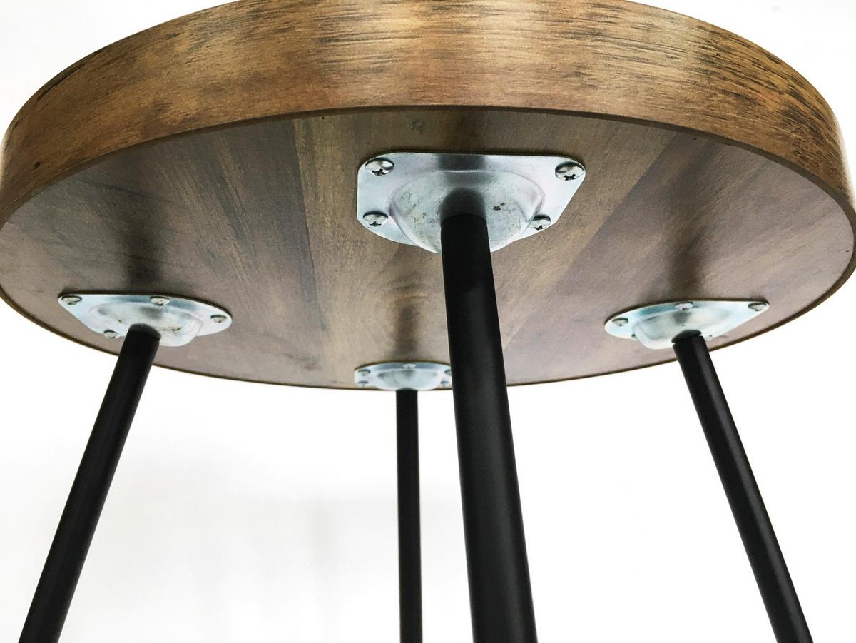 Masa auxiliară Perugia - culoare lemn stejar/negru, Modern, metal/material pe bază de lemn (40/45cm) - Zandiara