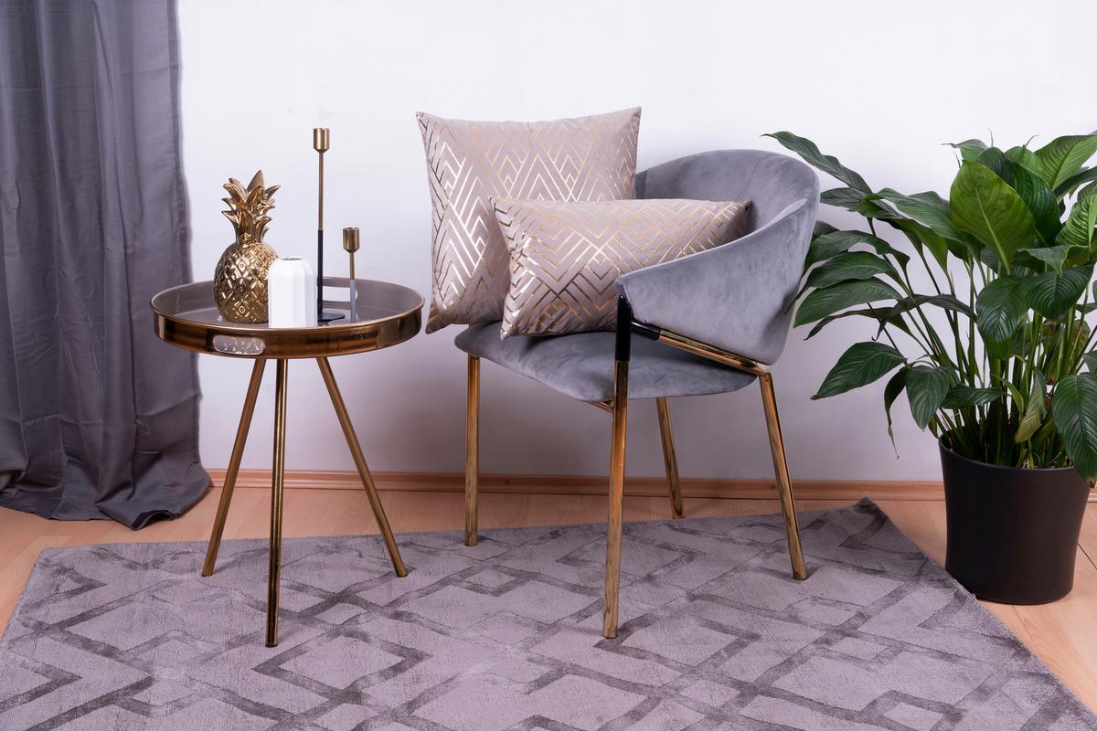 ZIERKISSENSET PRISMA 225 2ER-SET - Taupe/Goldfarben, Konventionell (30x45/50x45cm)