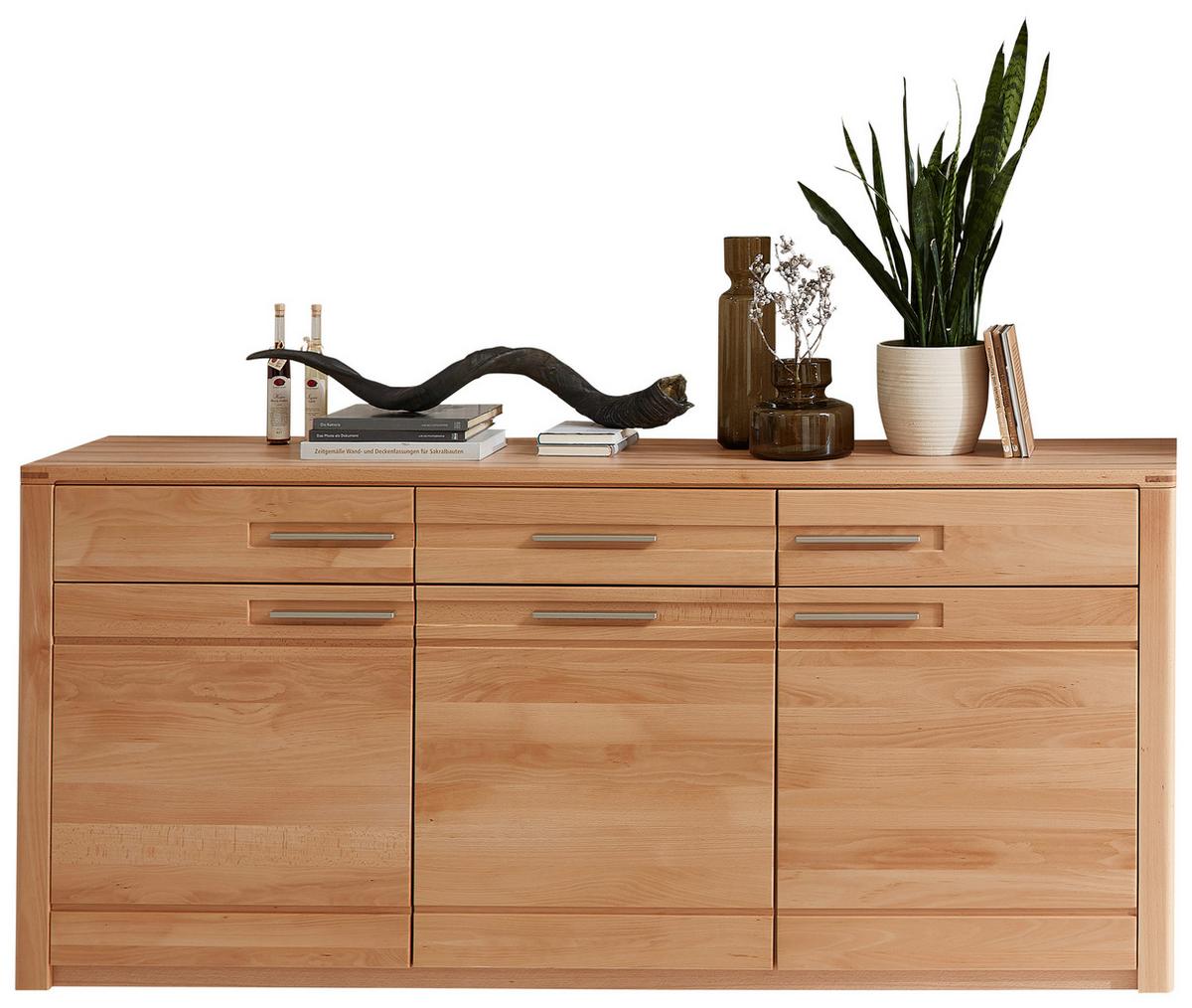 Sideboard Arvid Kernbuche - Chromfarben/Kernbuche, KONVENTIONELL, Holz/Holzwerkstoff (190/86/45cm) - Mömax