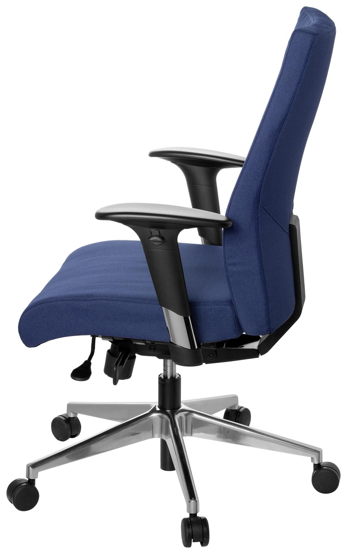 Pisarniški Stol Pro-tec 250, Temno Modra - črna/barve aluminija, Moderno, kovina/umetna masa (57/116/51cm) - MID.YOU
