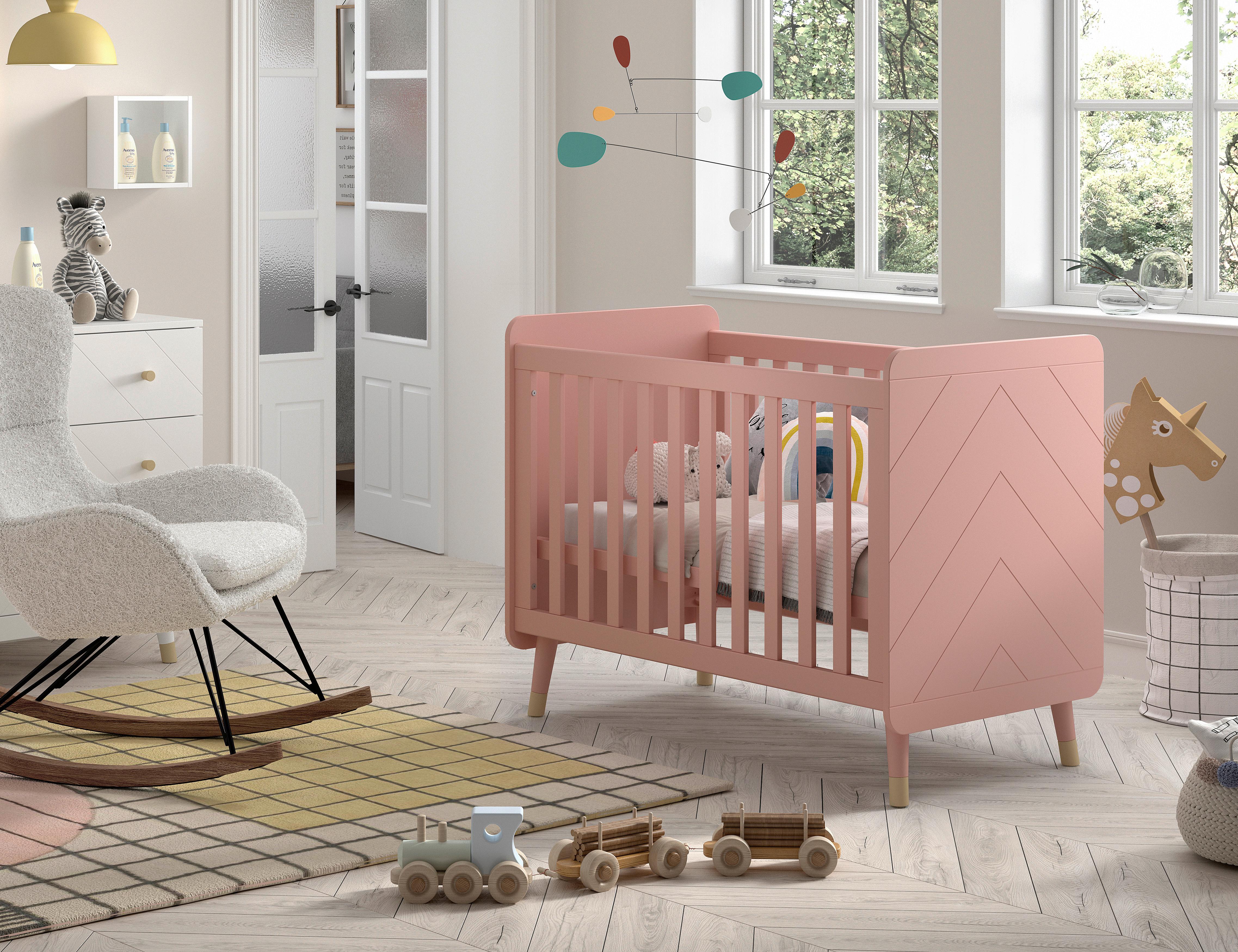 Gitterbett Billy ca. 60x120 cm Terra Rosa - Rosa, MODERN, Holzwerkstoff (60/120cm) - MID.YOU