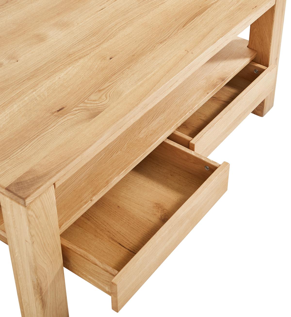 STOLIK KAWOWY PANAMA - kolor dębowy, Konventionell, drewno (110/70/47,5cm) - Linea Natura