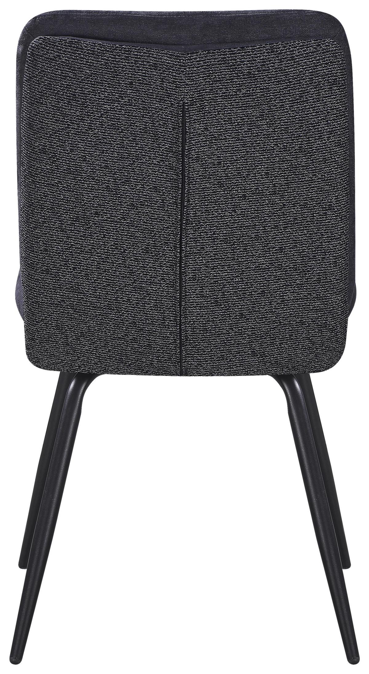 Stuhl Nova Grau - Schwarz/Grau, MODERN, Textil/Metall (48/89/67cm) - Premium Living