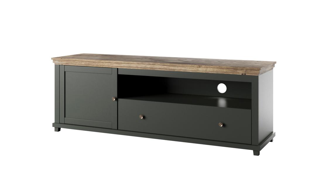 Tv-elem Evora - bronz/tölgyfa, Design, faalapú anyag (181/61/49cm)