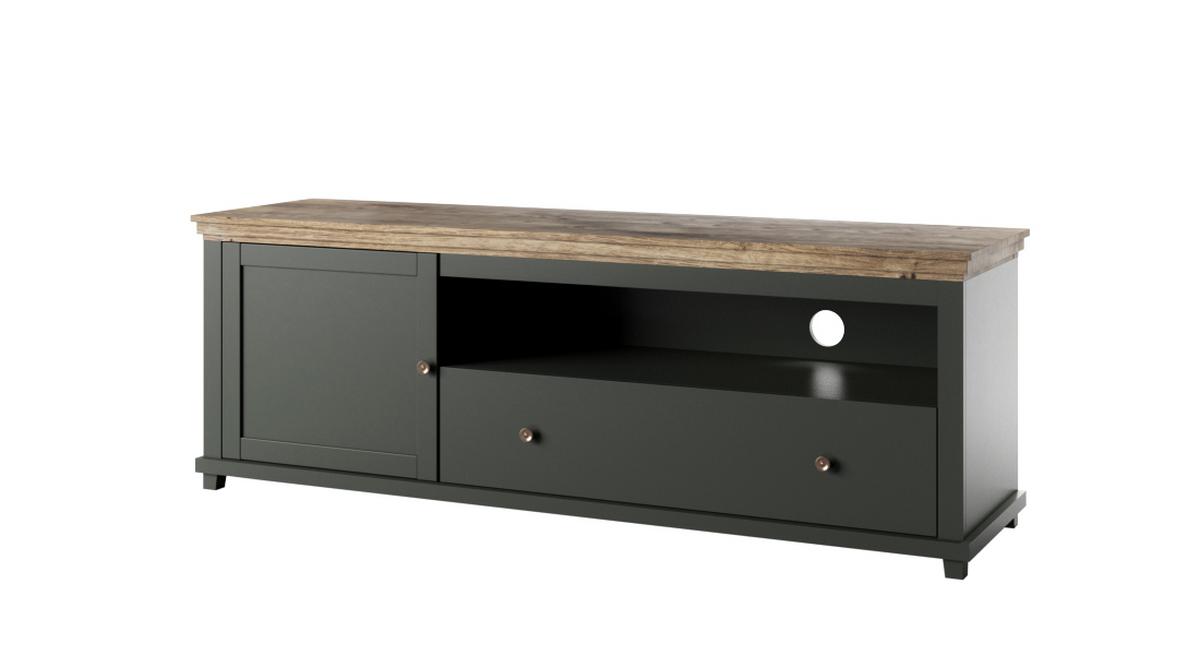 Tv-elem Evora - bronz/tölgyfa, Design, faalapú anyag (181/61/49cm)