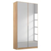 DULAP USI ROTATIVE ALABAMA - stejar Sonoma/argintiu, Modern, material pe bază de lemn (91/229/54cm) - Modern Living