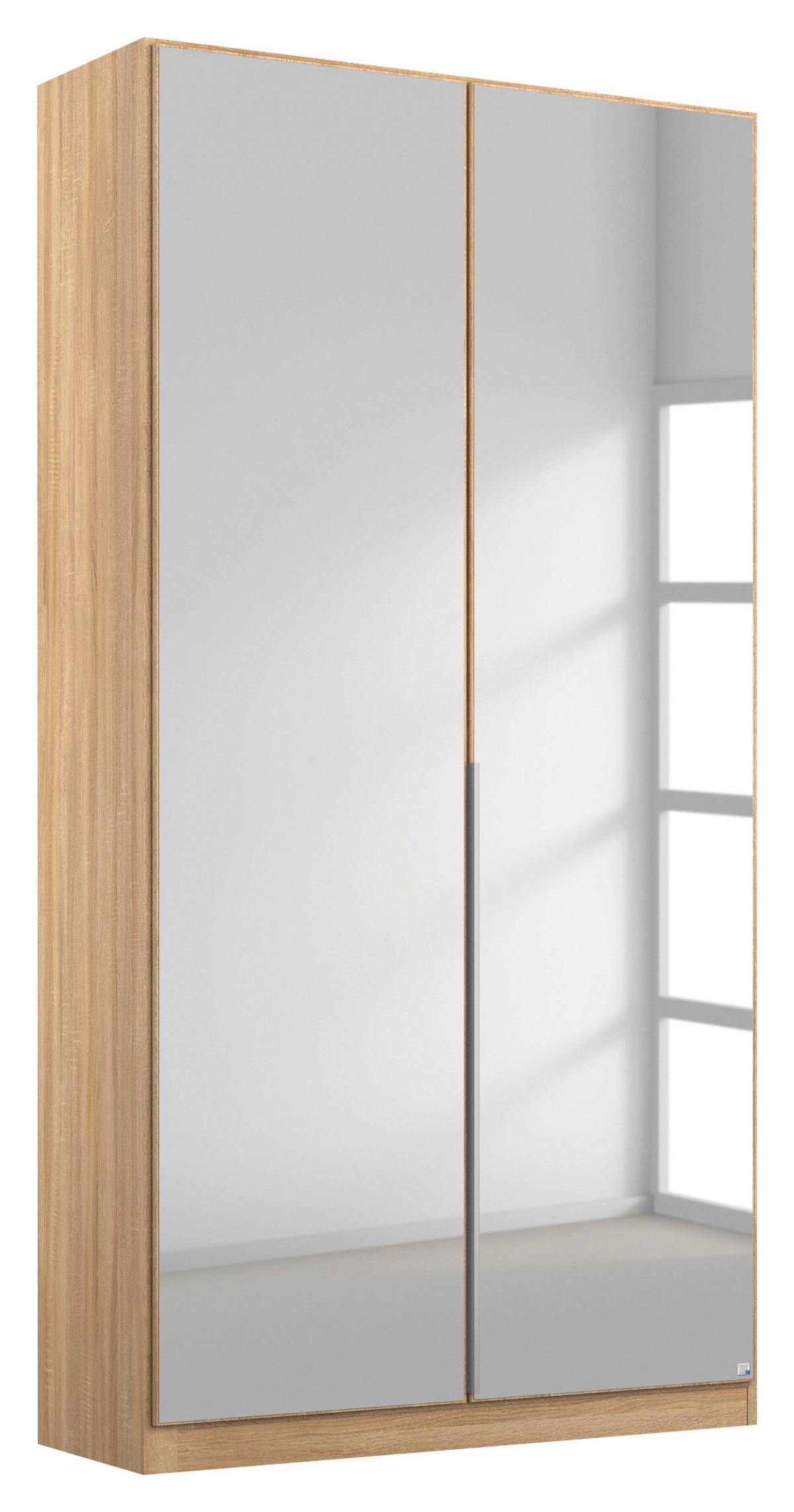 DULAP USI ROTATIVE ALABAMA - stejar Sonoma/argintiu, Modern, material pe bază de lemn (91/229/54cm) - Modern Living