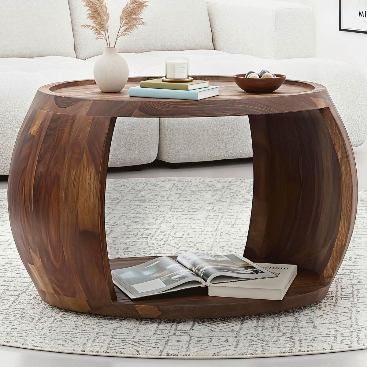 Măsuță De Cafea Wl7.409 - maro, Design, lemn (60/50/40cm) - MID.YOU