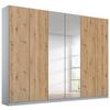 DULAP USI ROTATIVE ALABAMA - argintiu/gri deschis, Modern, material pe bază de lemn (271/229/54cm)