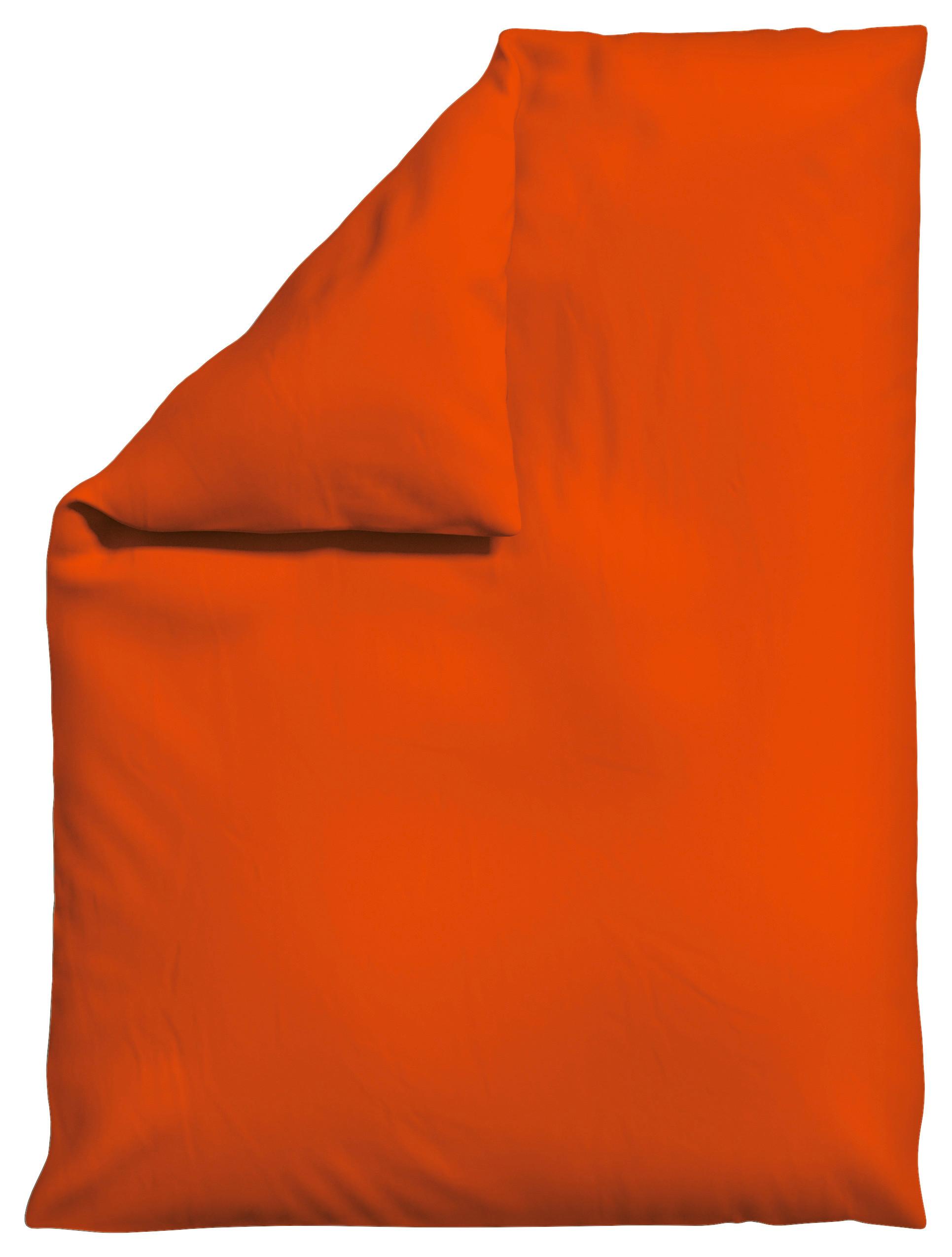 Bettdeckenbezug Woven Satin Dunkelorange ca. 155x220cm - Dunkelorange, Basics, Textil (155/220cm) - Schlafgut