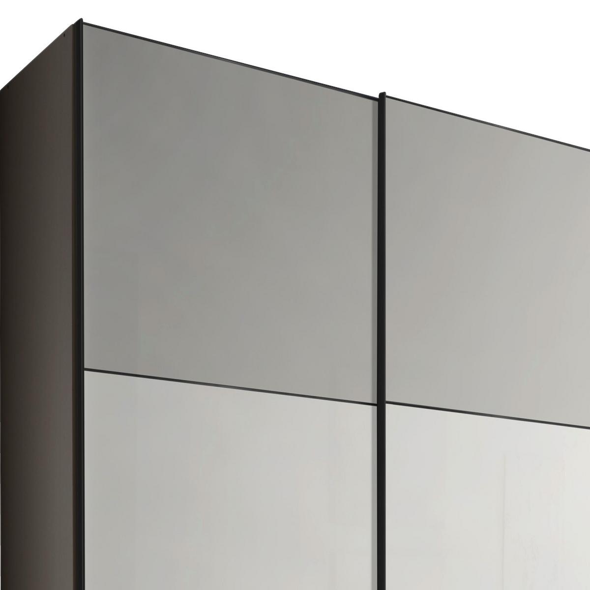 Ormar Sa Staklenim Kliznim Vratima Includo - bijela/tamno siva, Moderno, staklo/drvni materijal (280/222/68cm) - Premium Living