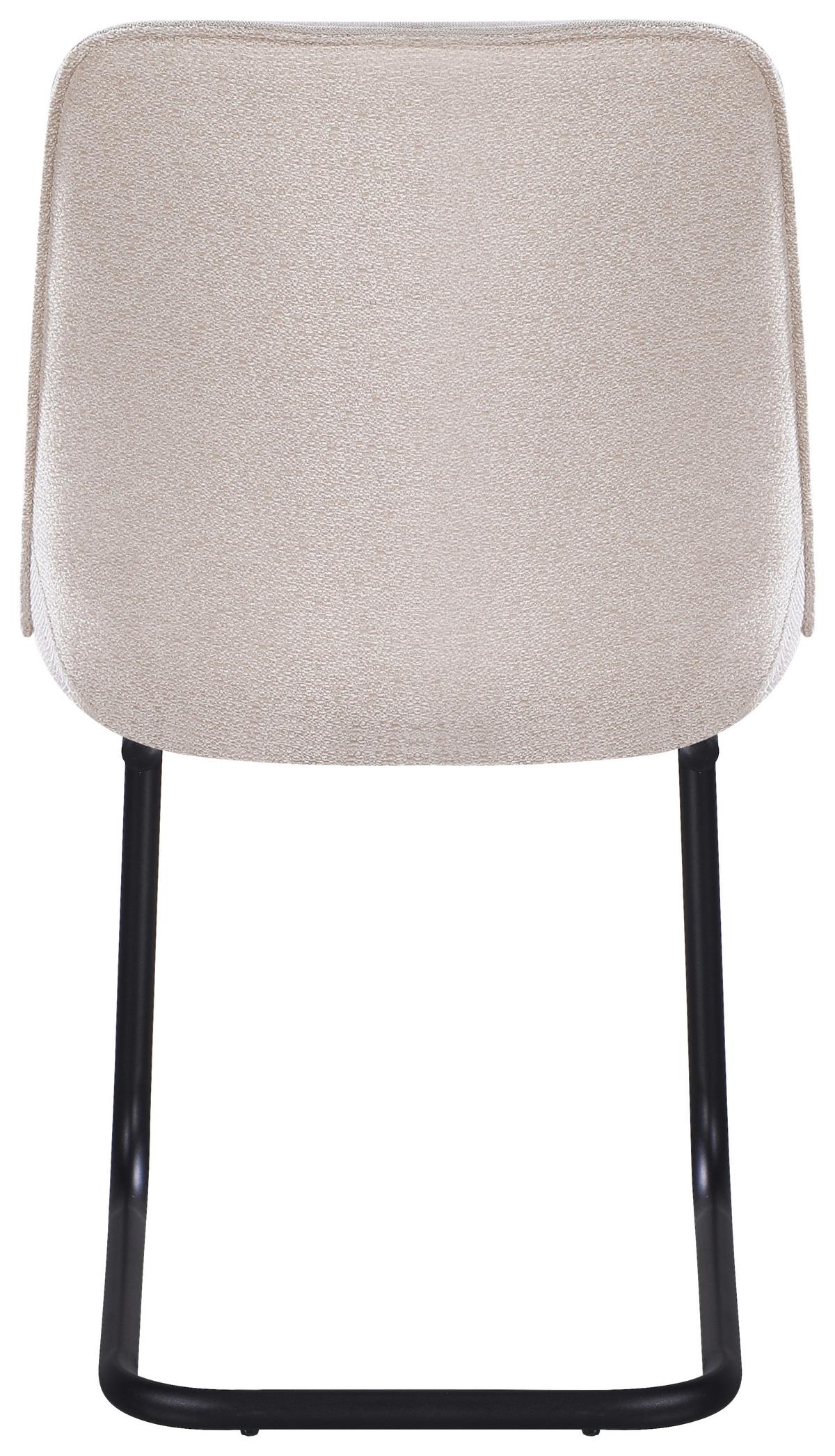 Stuhl Nova Beige - Beige/Schwarz, MODERN, Textil/Metall (51/86/59cm) - Premium Living