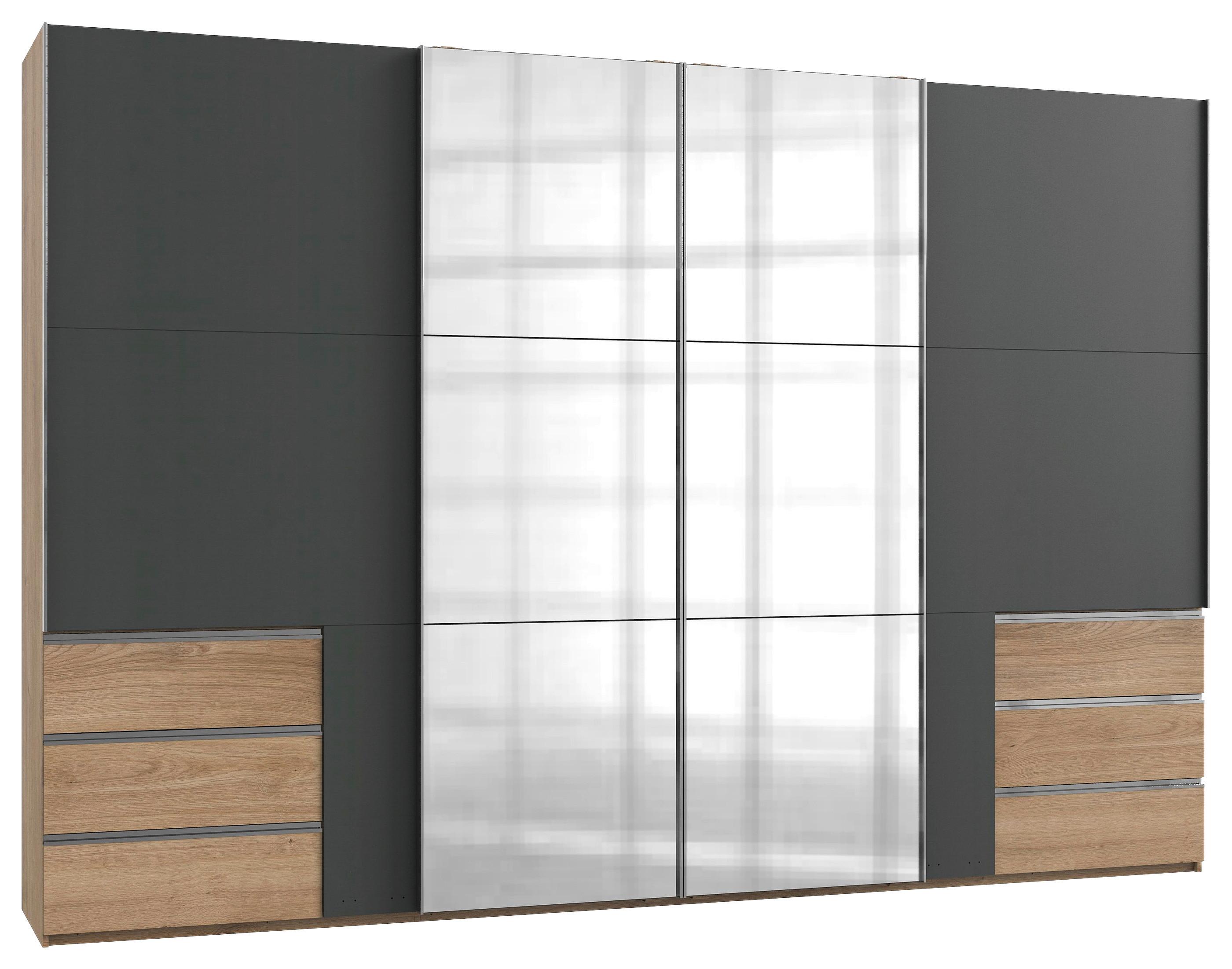 Ormar S Kliznim Vratima Level 36 A - boje grafita/boje hrasta, Moderno, drvni materijal (350/236/65cm) - Modern Living