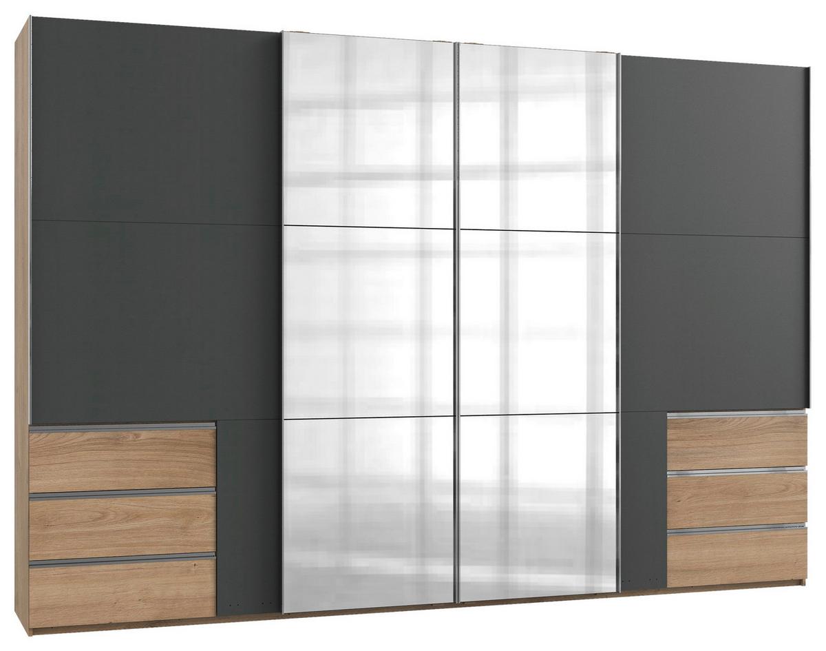 Ormar S Kliznim Vratima Level 36 A - boje grafita/boje hrasta, Moderno, drvni materijal (350/236/65cm) - Modern Living