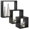 Wandboard in Schwarz - Schwarz, MODERN, Holzwerkstoff (34/29/23/34/29/23/11/15/19cm) - Mömax modern living