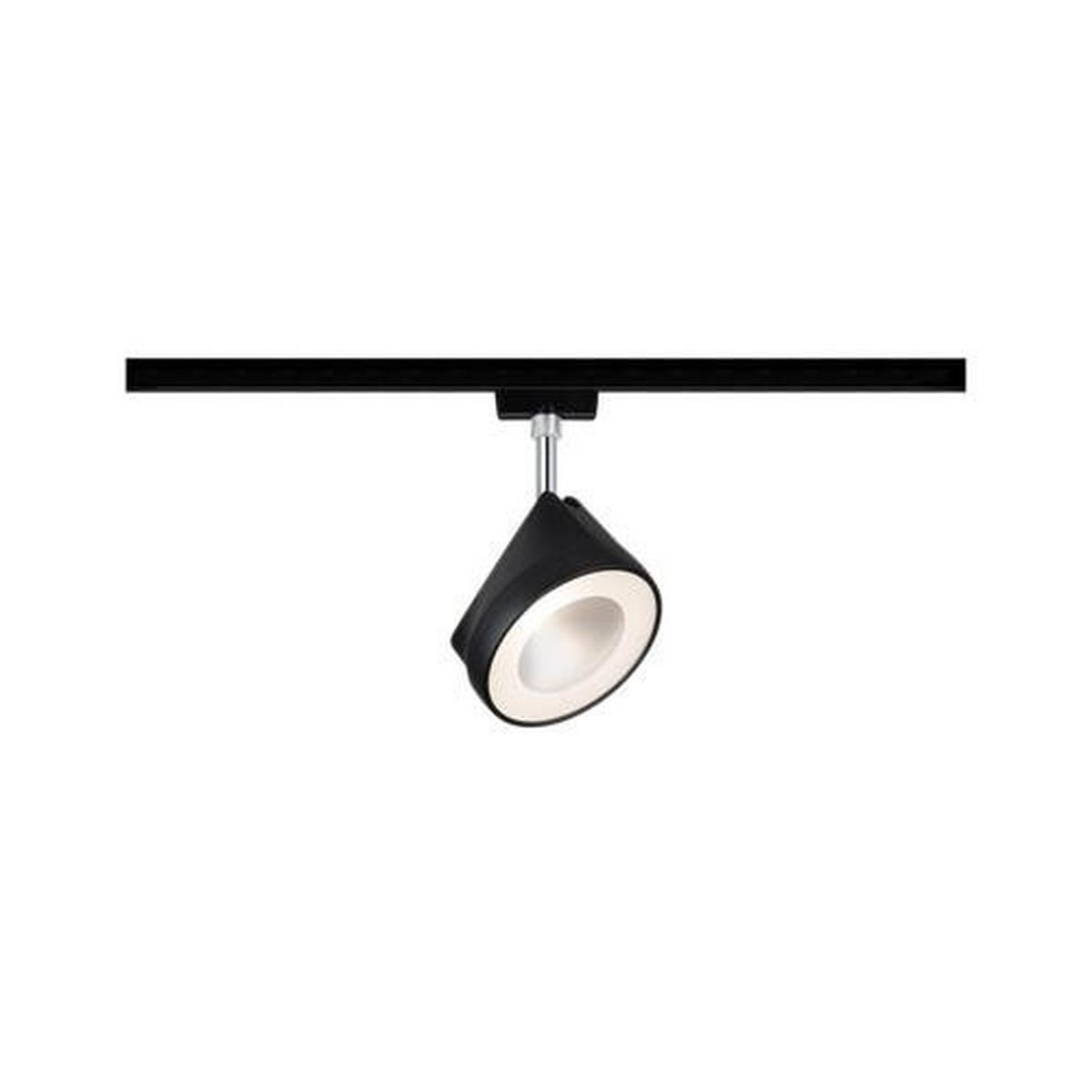 Schienensystem-Strahler Urail Spot Arena max. 14 Watt - Chromfarben/Schwarz, Design, Metall (12,3/19,1/7,8cm) - Paulmann