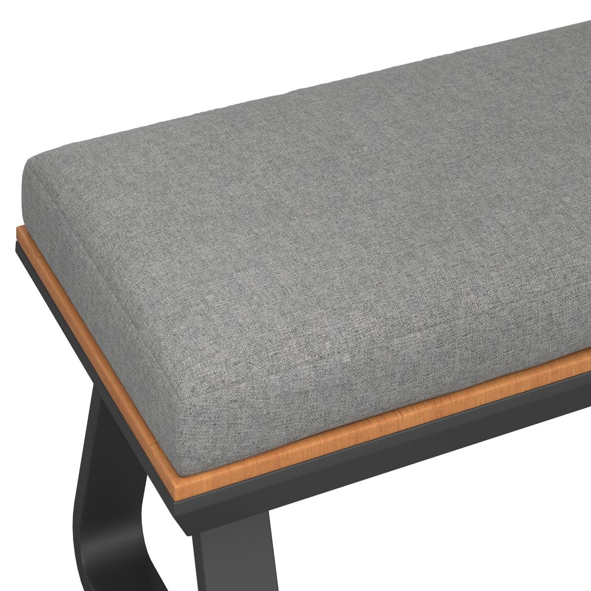 Dining-Loungeset Emmy Dunkelgr Metall/Outdoorstoff - Dunkelgrau/Anthrazit, MODERN, Kunststoff/Textil (318/71/78cm) - Bessagi Garden