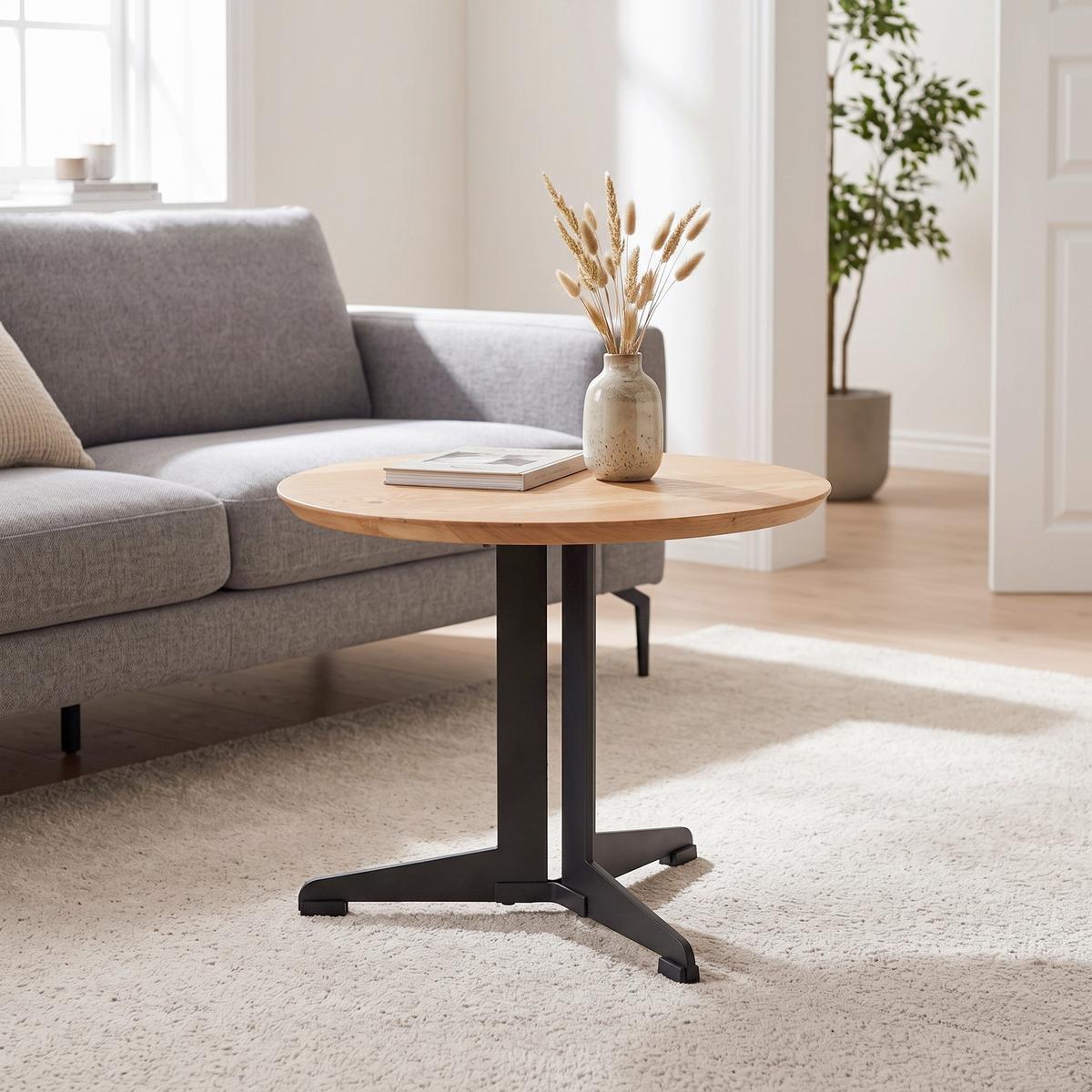 Couchtisch Mombasa Naturfarben - Naturfarben, KONVENTIONELL, Holz/Metall (55/45/55cm) - Mömax