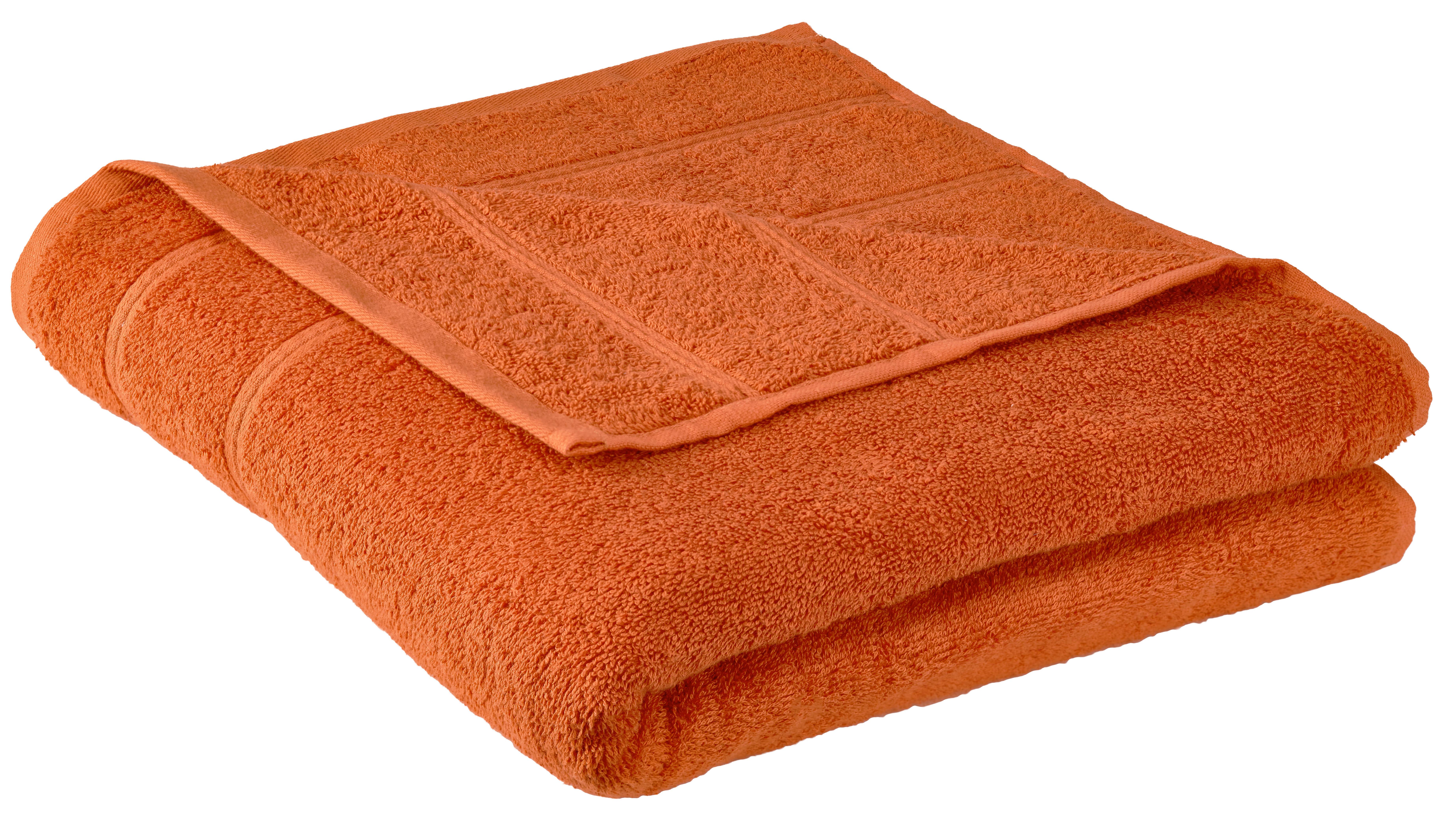 Duschtuch Melanie in Terra Cotta ca. 70x140cm - Terracotta, Textil (70/140cm) - Modern Living