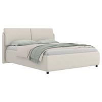 Polsterbett Creme Ca. 180x200cm - Creme/Schwarz, Konventionell, Textil/Metall (180/200cm) - Mömax