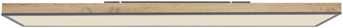 Deckenleuchte in Graphitfarben max. 36 Watt - Opal/Graphitfarben, Basics, Holz/Kunststoff (120/30/7,5cm) - Globo