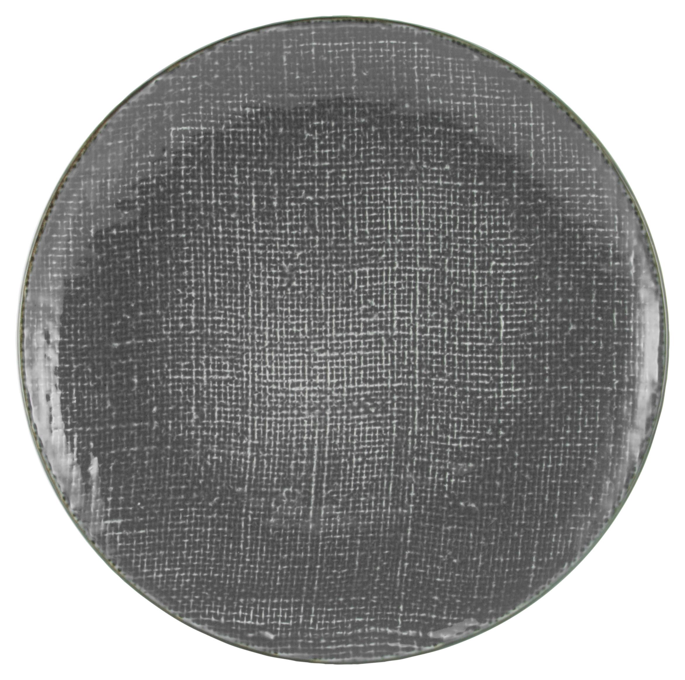 Speiseteller Canvas aus Steinzeug Ø ca.28cm - Anthrazit, Keramik (28/28/3cm) - Premium Living