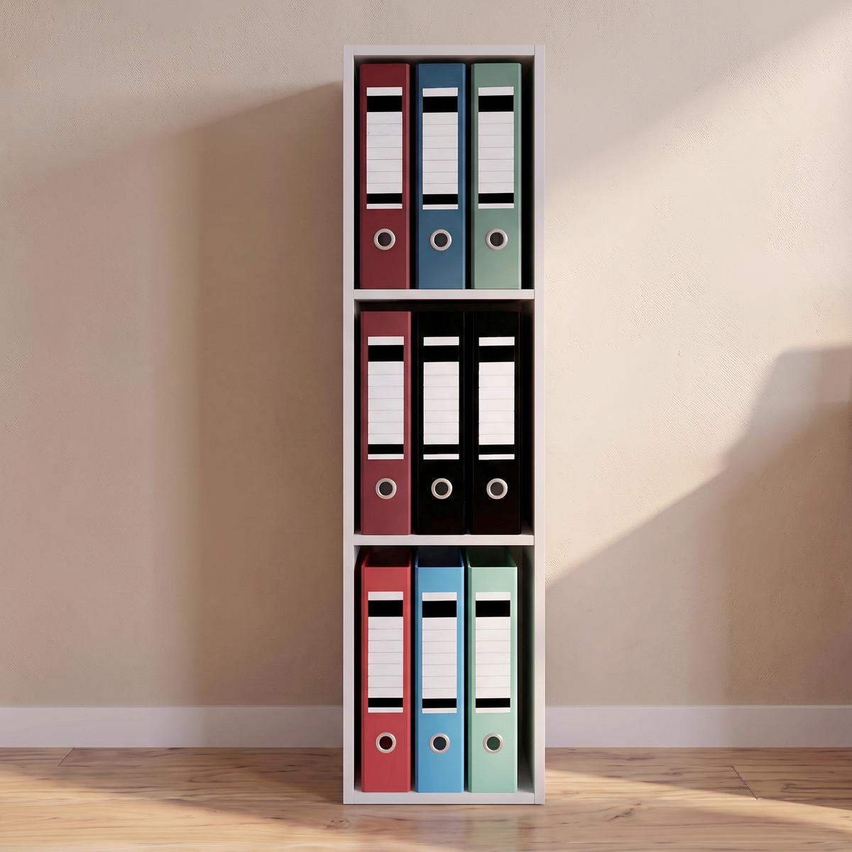 Etajeră Pentru Documente Offas 3-Fach - gri, Design, material pe bază de lemn (34/107/29cm) - MID.YOU