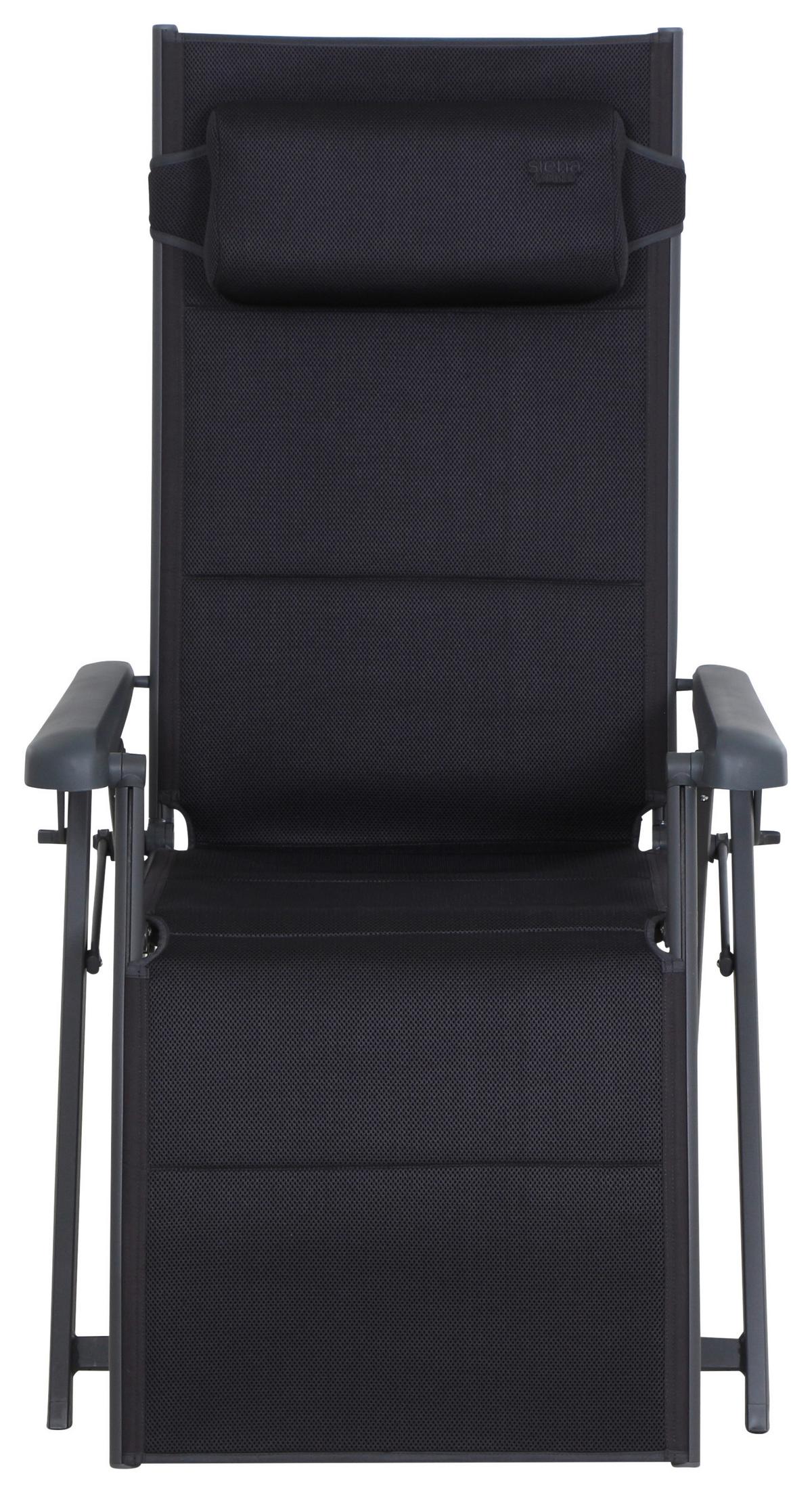 Garten-Relaxliegel Anthrazit Aluminium klappbar - Anthrazit, KONVENTIONELL, Textil/Metall (69/124/84cm) - Siena Garden