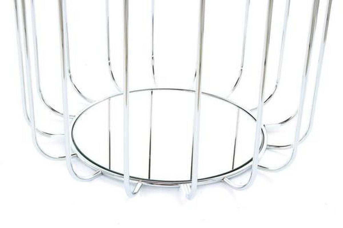 BEISTELLTISCH DJP68 - Dunkelgrün/Silberfarben, Basics, Glas/Holzwerkstoff (50/50/45cm) - Kayoom