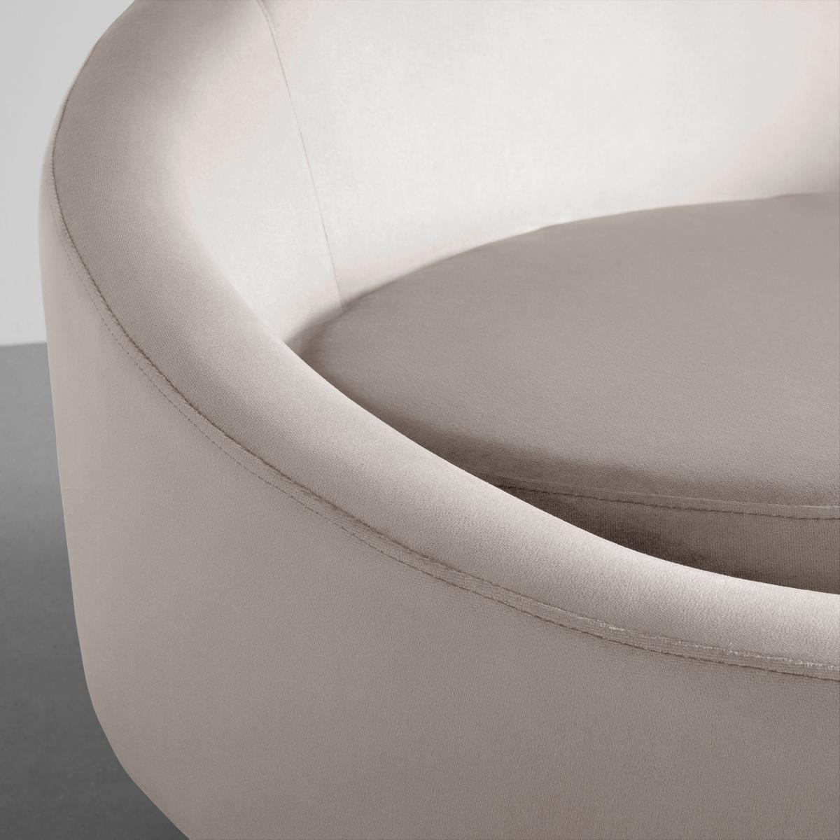 Dvosjed Lou - svijetlo siva/zlatne boje, Moderno, metal/tekstil (172/93/89cm) - Bessagi Home