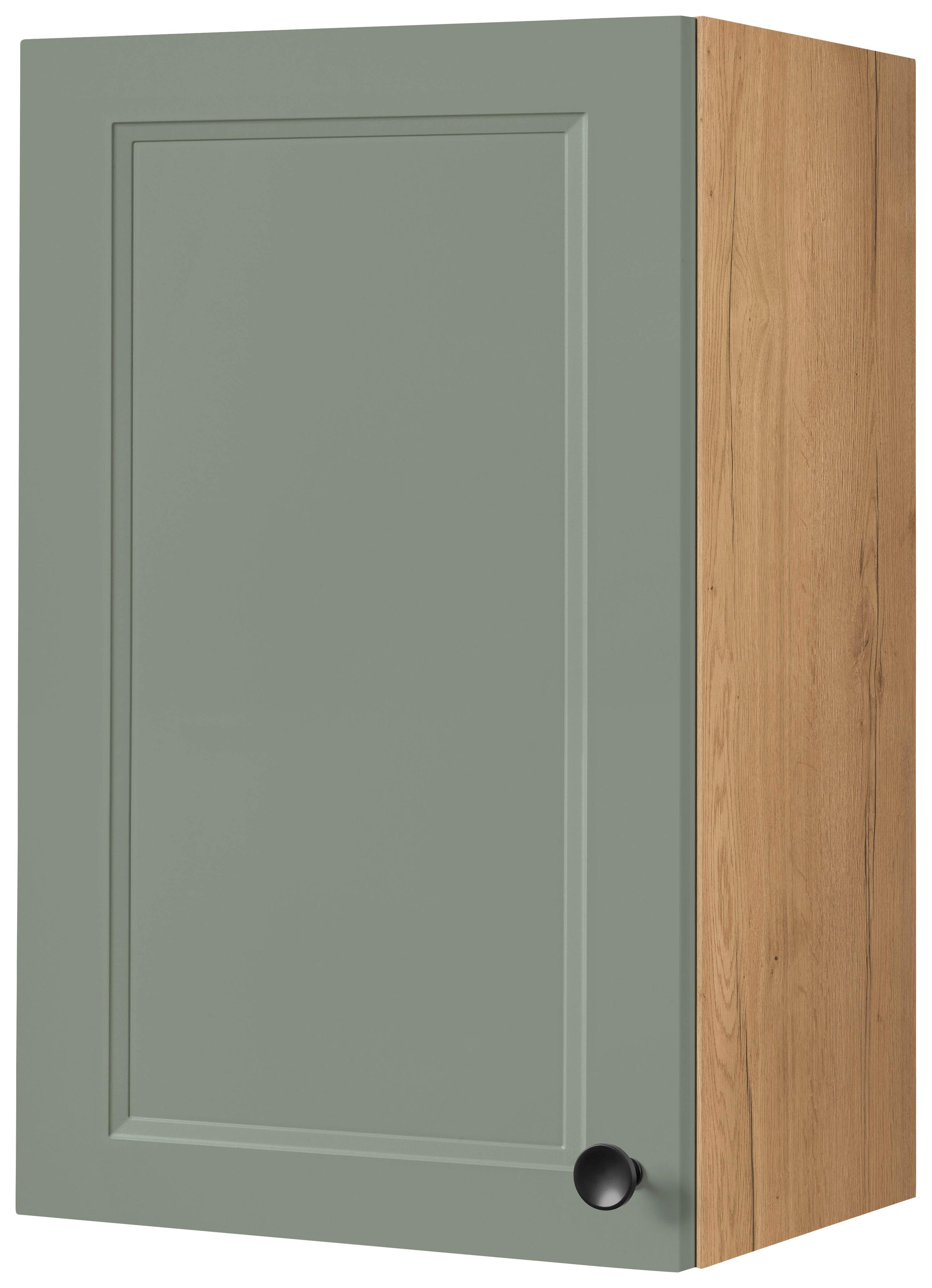 Küchenoberschrank Cascada Grün - Eichefarben/Schwarz, MODERN, Holzwerkstoff/Metall (45/72/35cm) - Nobilia
