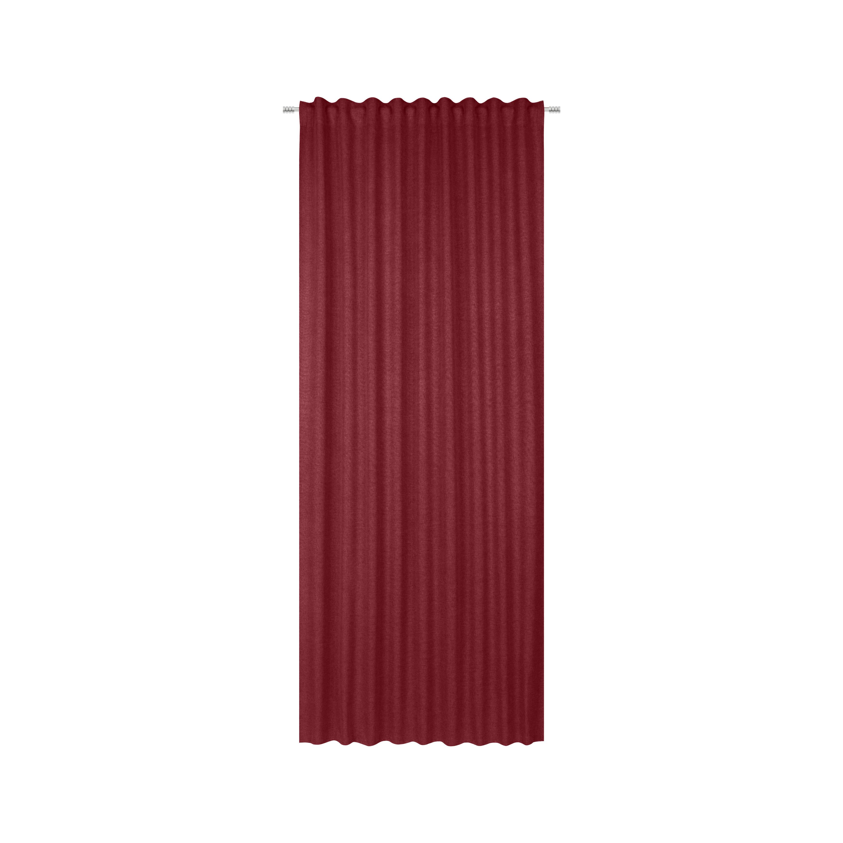 Perdea confecționată Ulrich - roșu, textil (135/245cm) - Modern Living