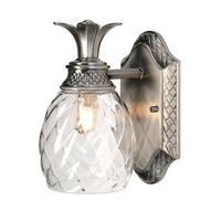 Fürdőszobai Falilámpa Hk-Plant-Bath-Pl - nikkelszínű, Lifestyle, üveg/fém (22/12,4/16.5cm) - Elstead Lighting