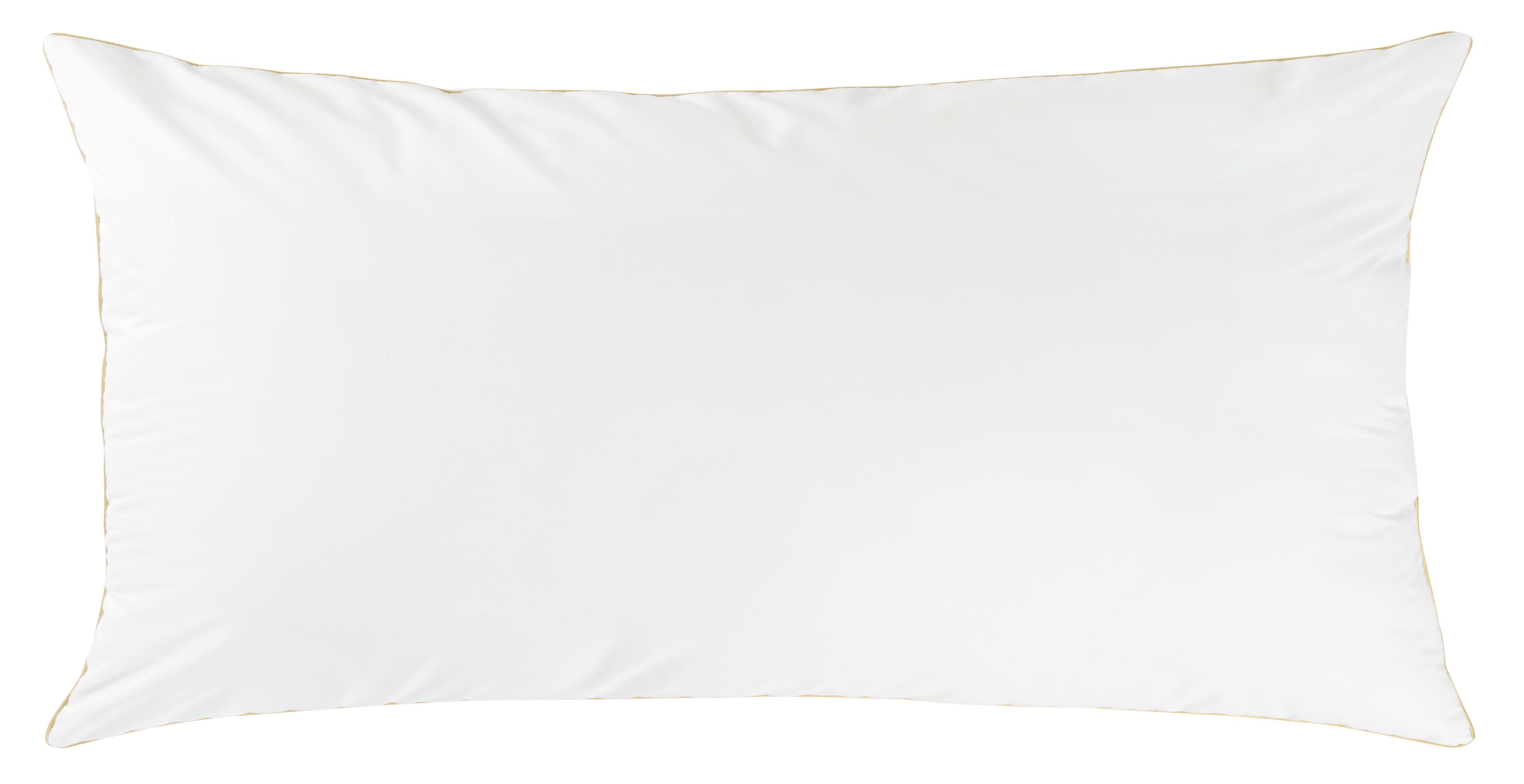 Kopfpolster Goldline Weiß ca. 40x80cm - Weiß, Kunststoff/Textil (40/80cm) - Premium Living